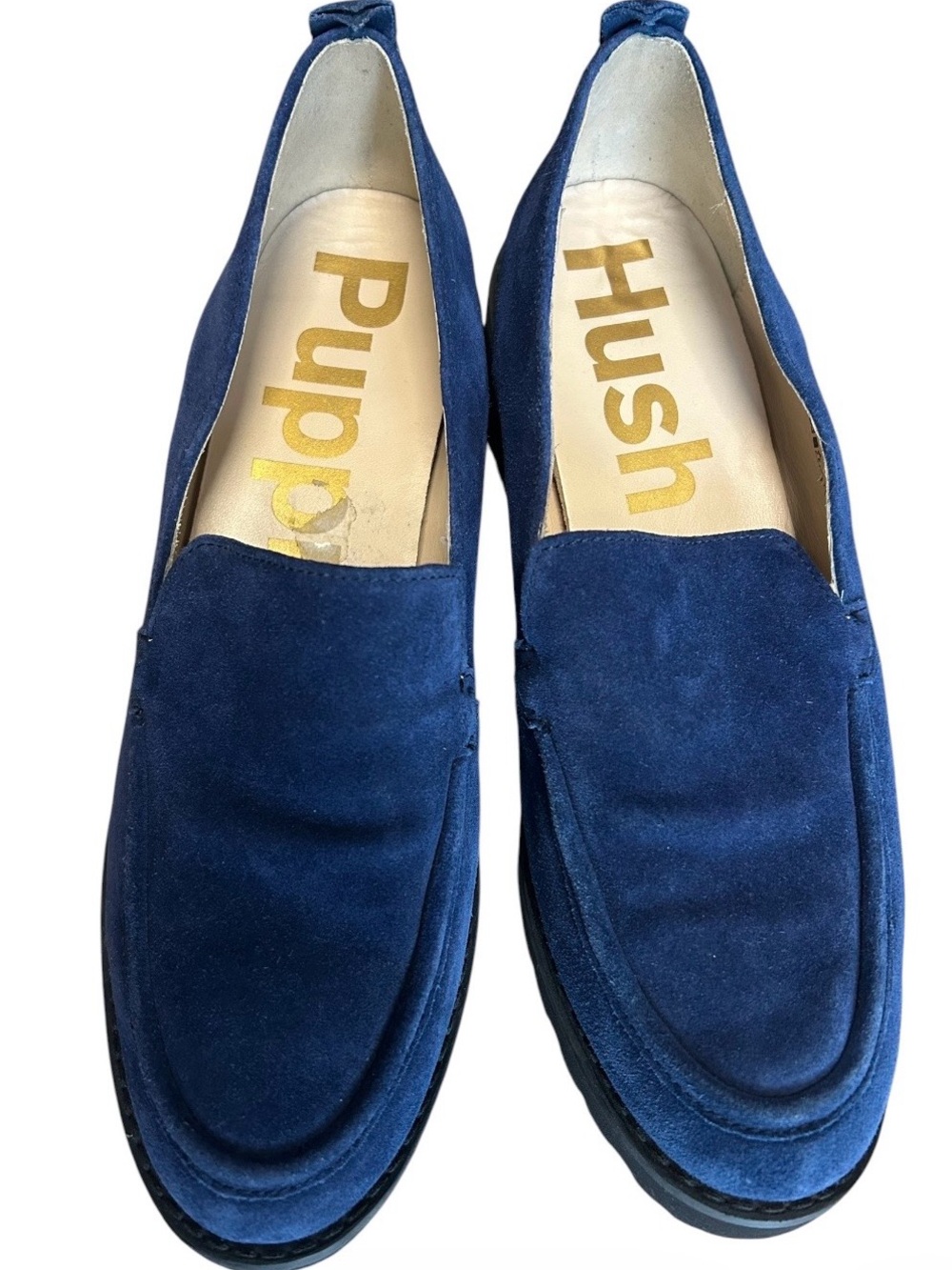 Hush Puppies Blue Suede Loafers Slip-On Shoes - Size 10 W